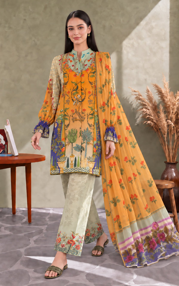 Zayra (CU26-09) | 3pcs Unstitched Cambric