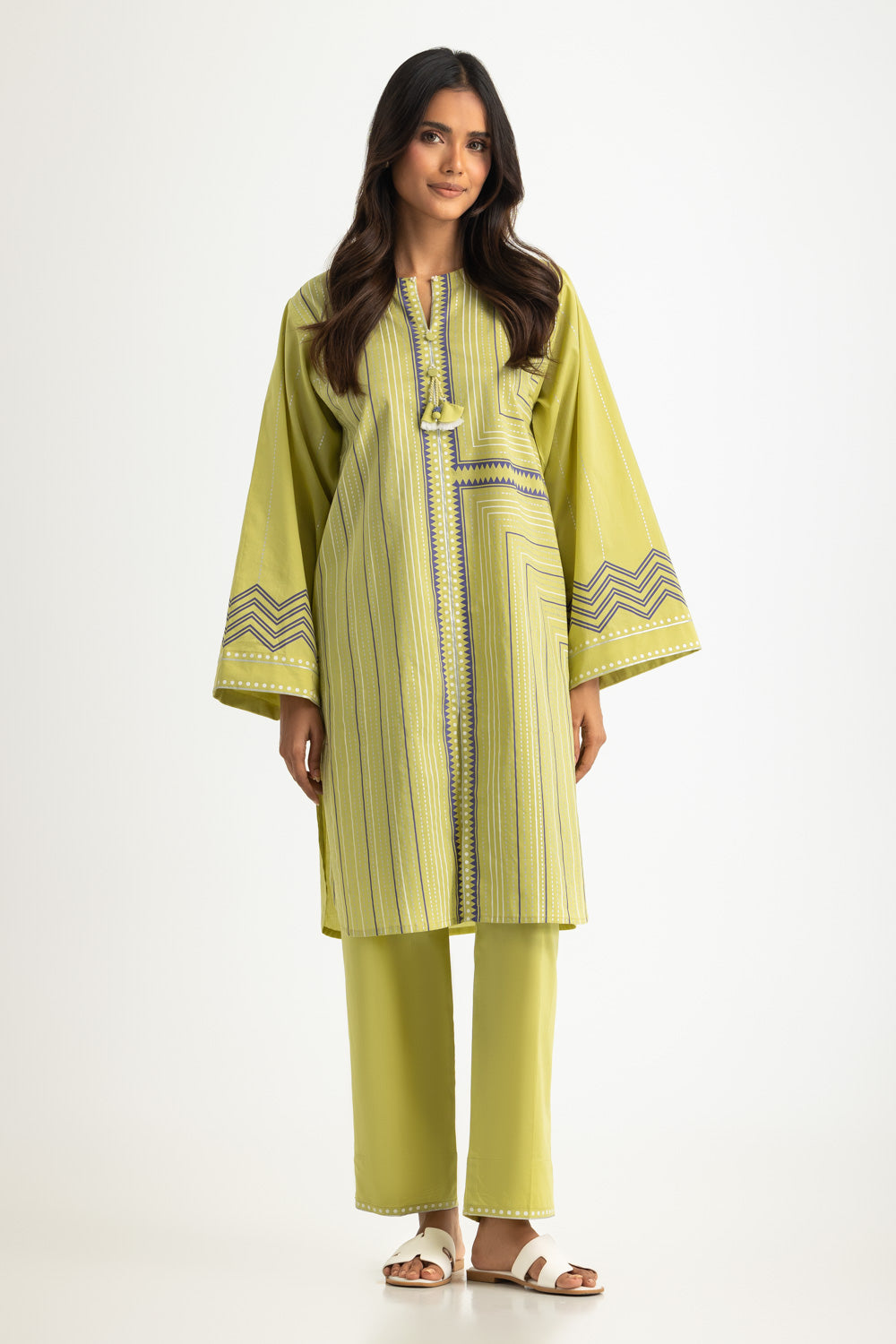 Cambric Block Printed Co-Ord Set - W-AP-26-479725