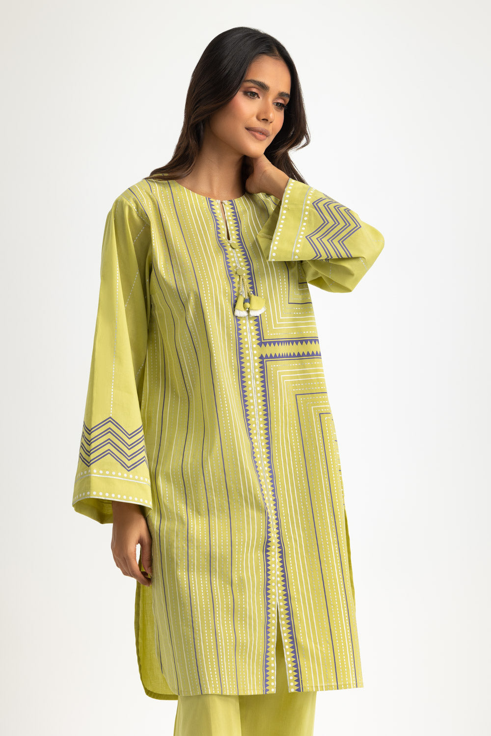 Cambric Block Printed Co-Ord Set - W-AP-26-479725