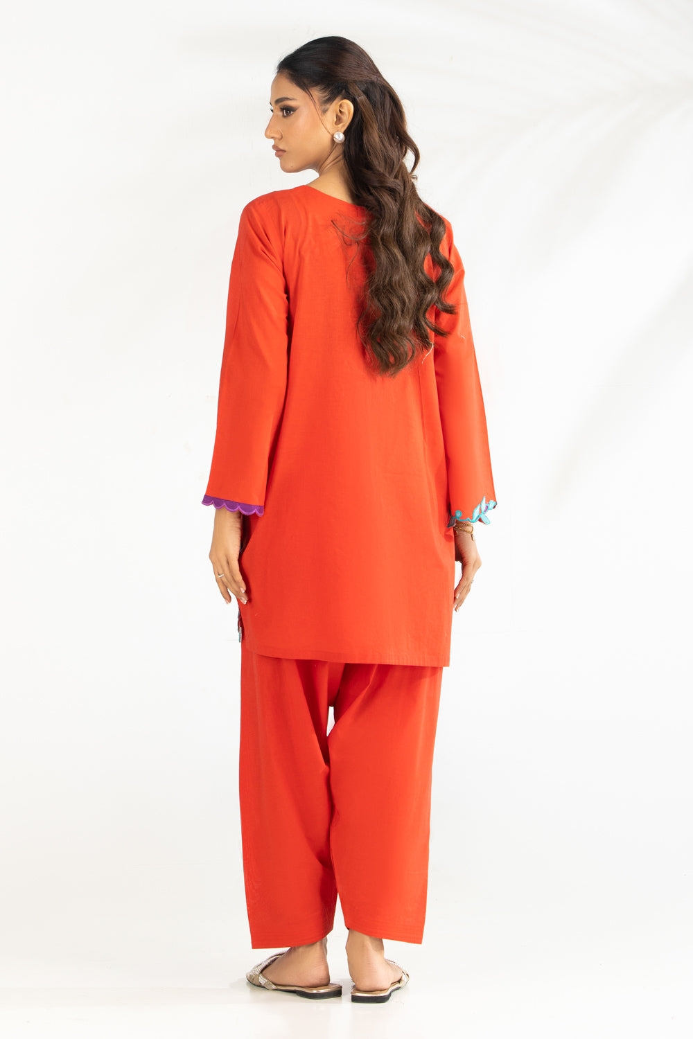 Cambric Embroidered Co-Ord Set