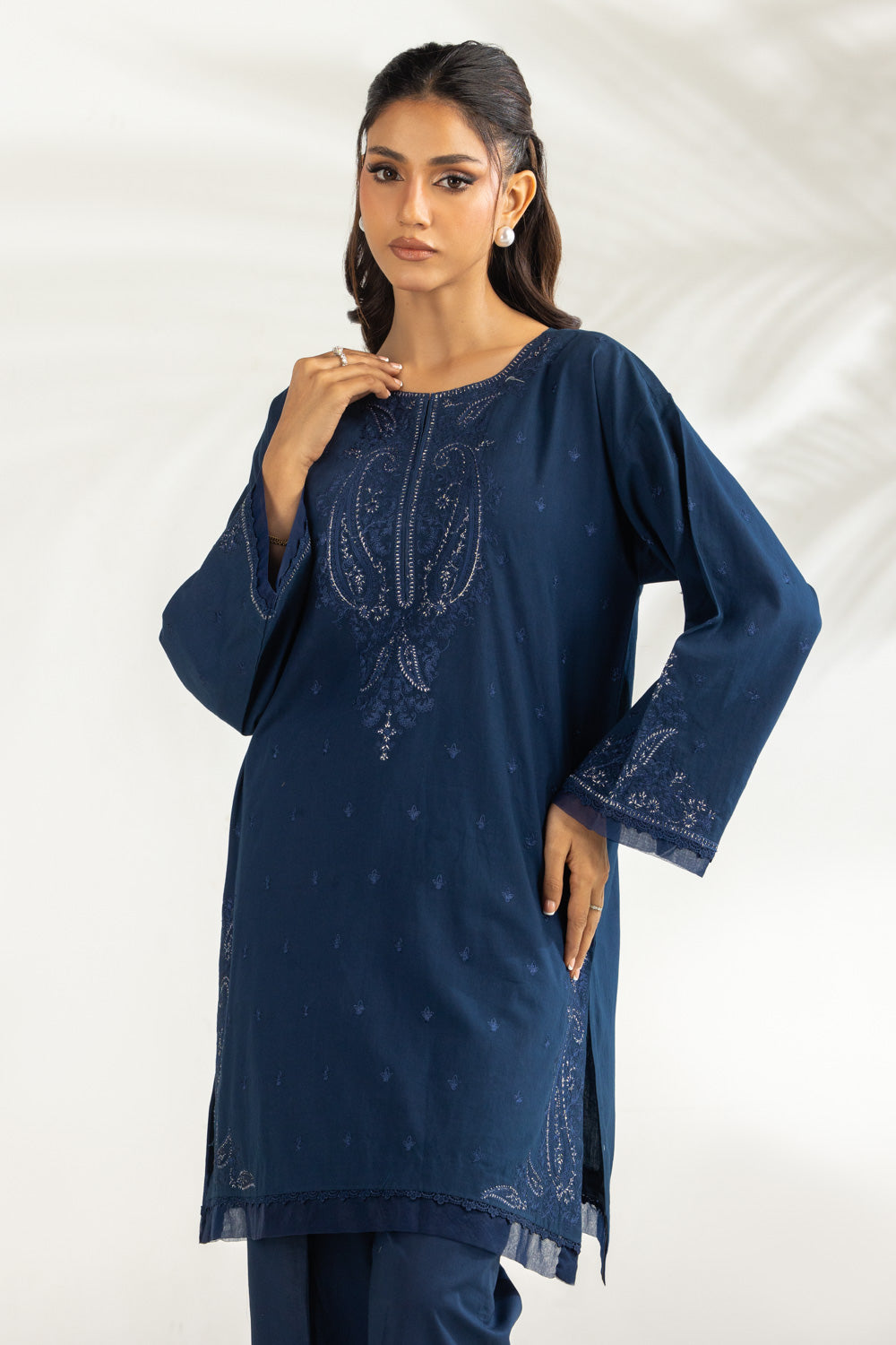 Cambric Embroidered Co-Ord Set