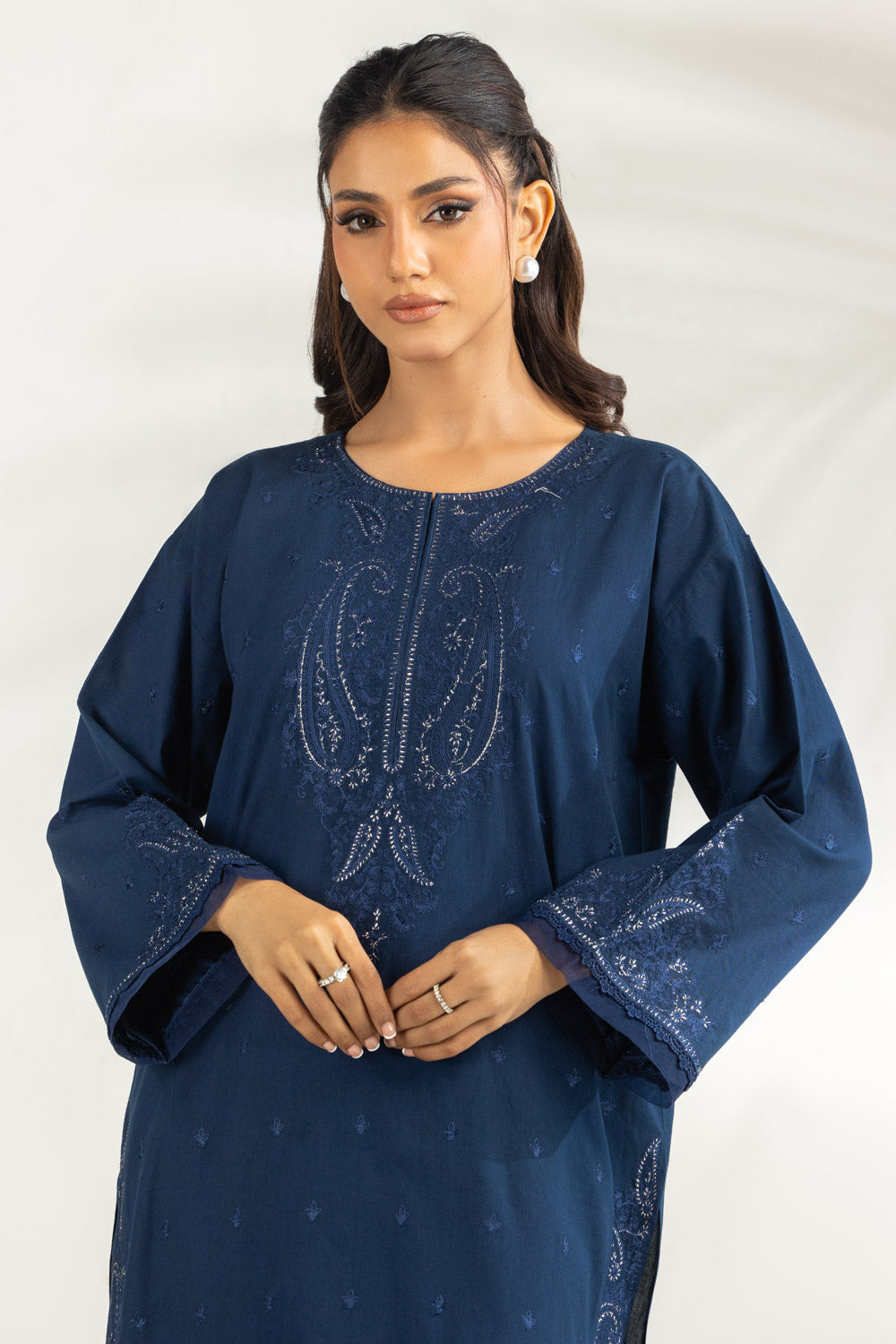 Cambric Embroidered Co-Ord Set
