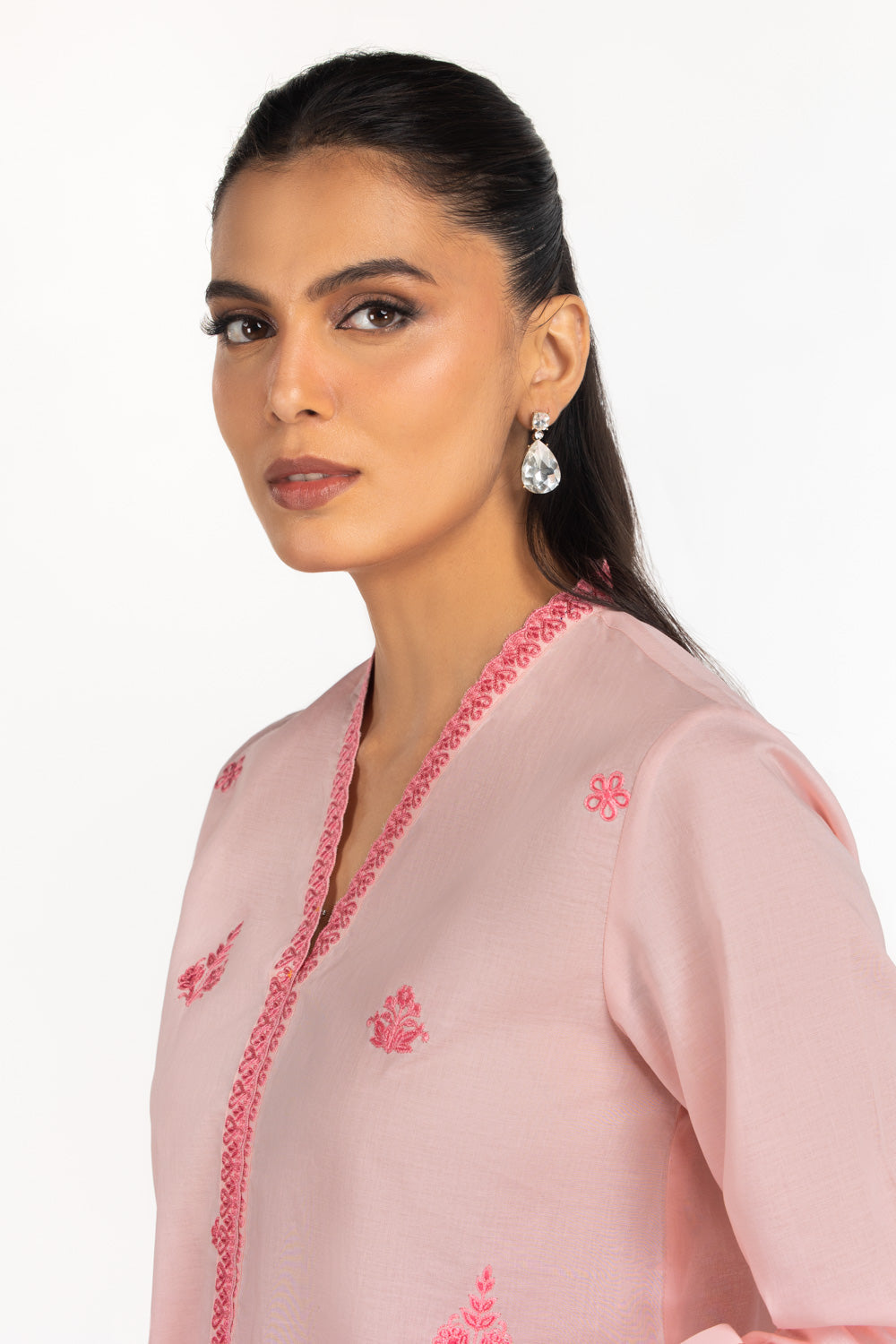 Cambric Embroidered Co-Ord Set