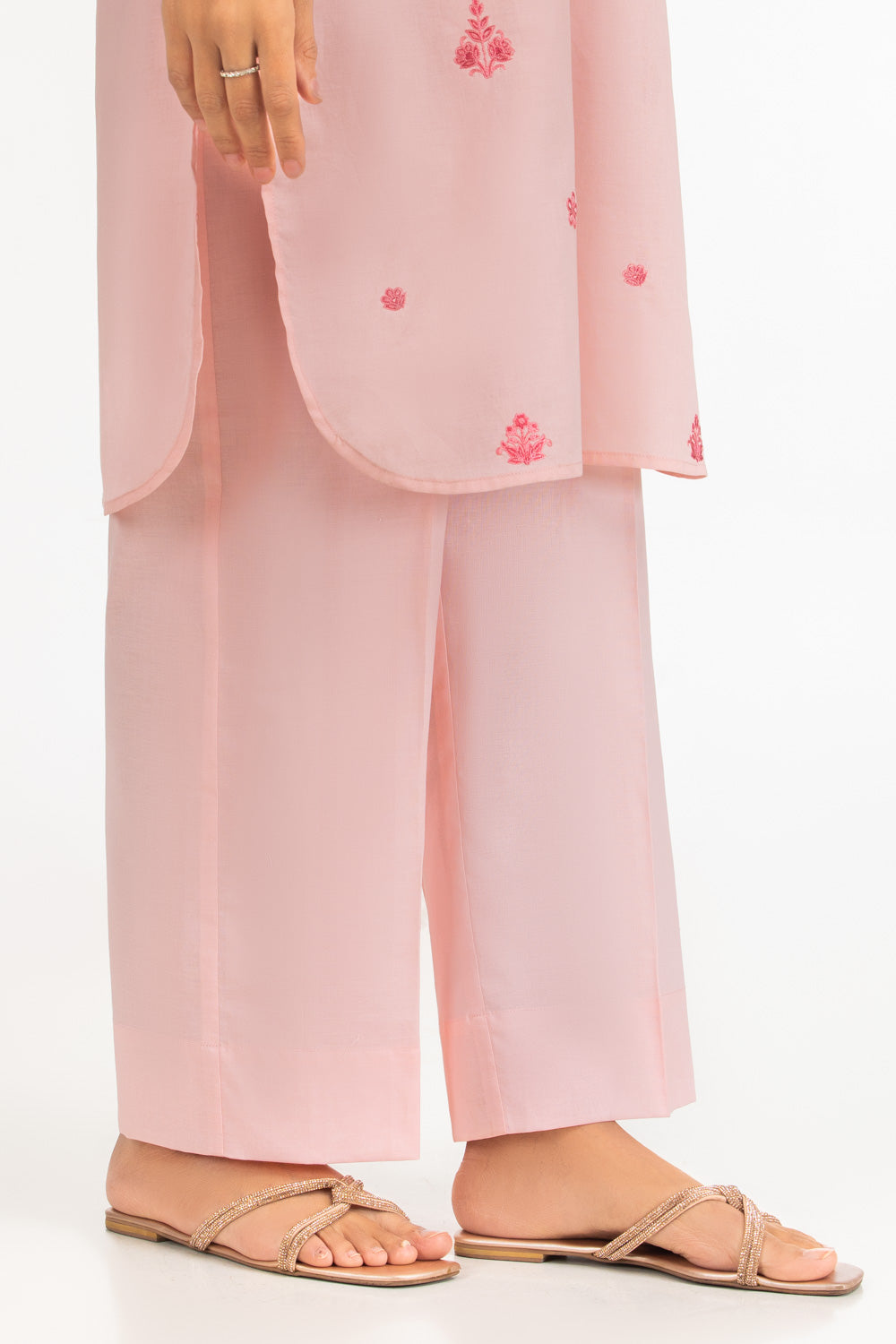 Cambric Embroidered Co-Ord Set