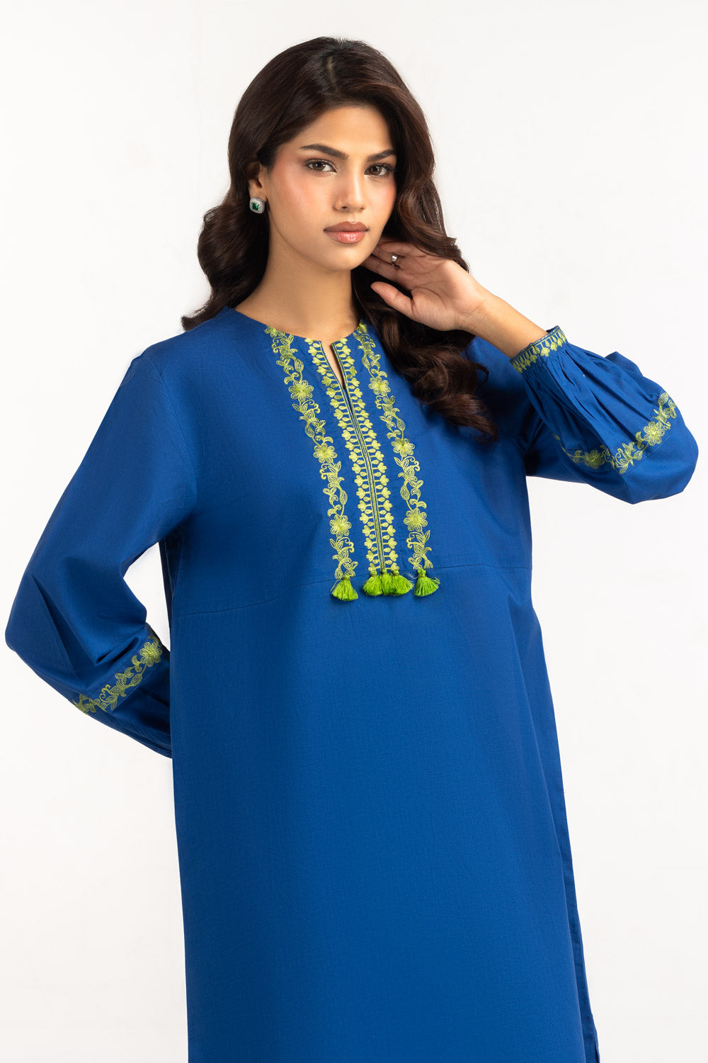 Cambric Embroidered Co-Ord Set
