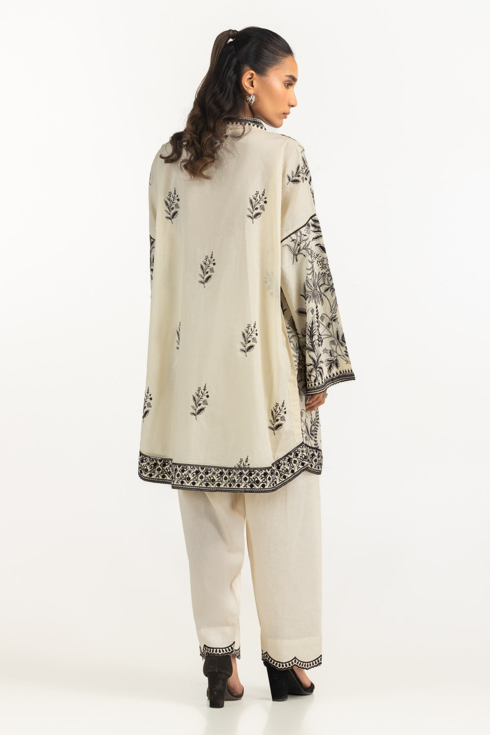 Cambric Embroidered Co-Ord Set