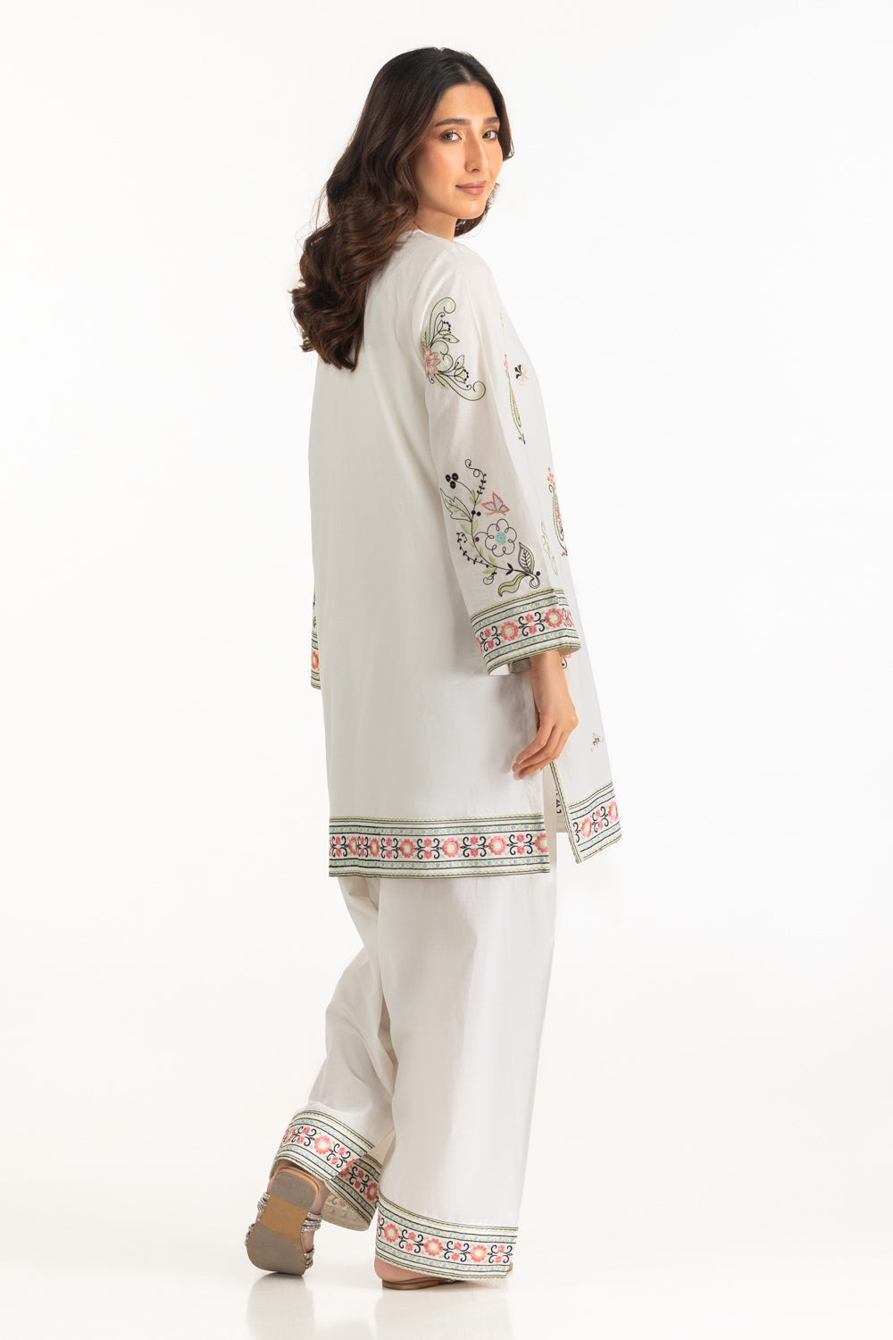 Cambric Embroidered Co-Ord Set
