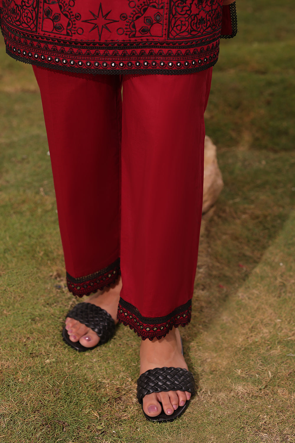Cambric Embroidered Co-Ord Set