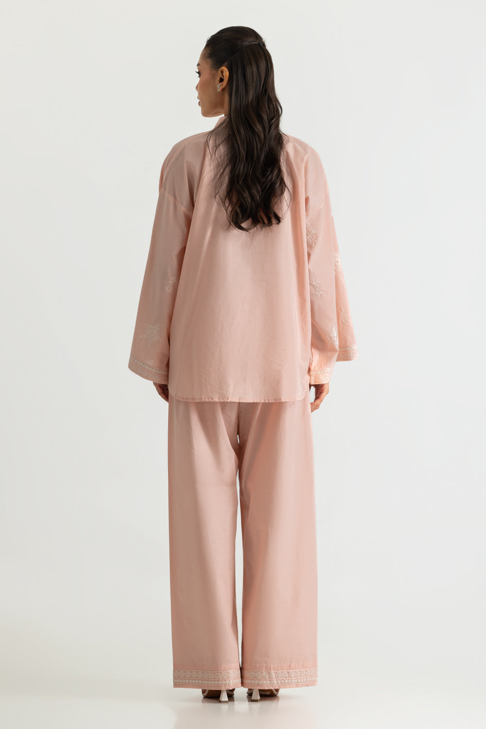 Cambric Embroidered Co-Ord Set
