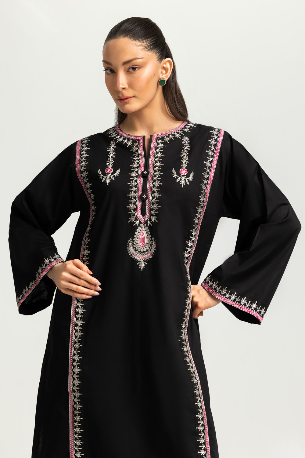 Cambric Embroidered Co-Ord Set