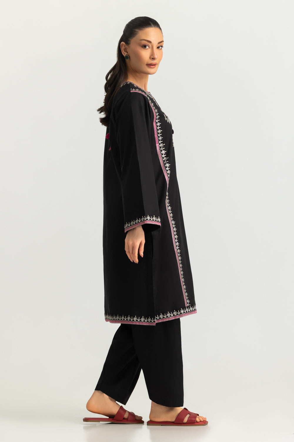 Cambric Embroidered Co-Ord Set