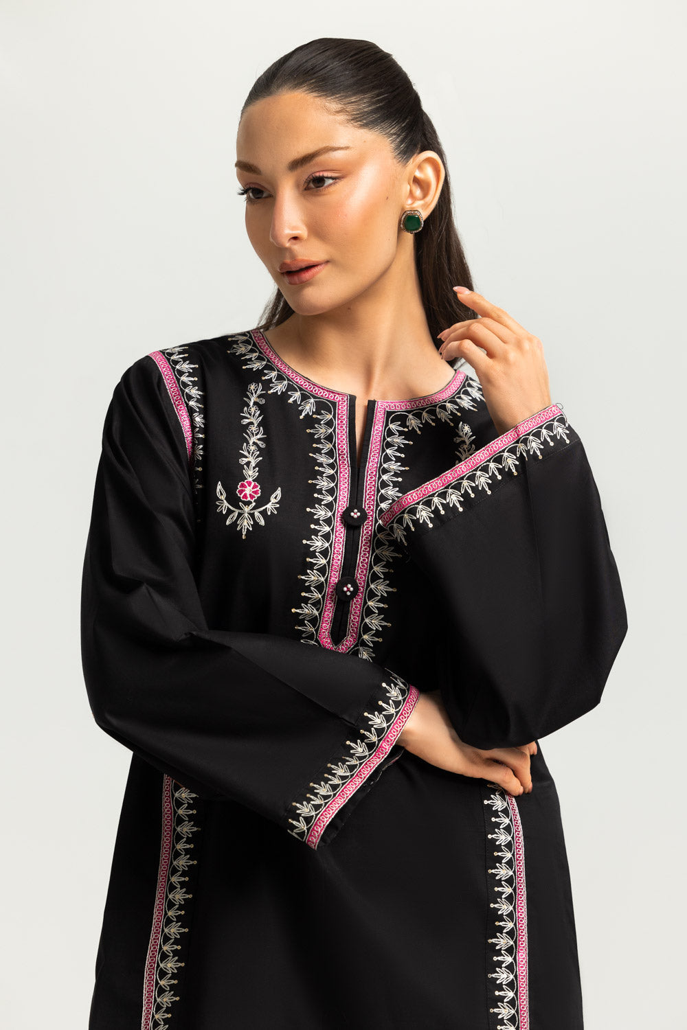 Cambric Embroidered Co-Ord Set