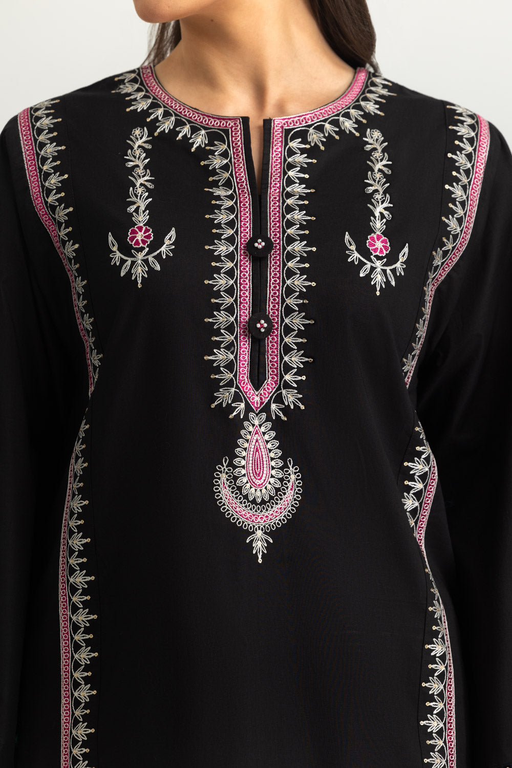 Cambric Embroidered Co-Ord Set