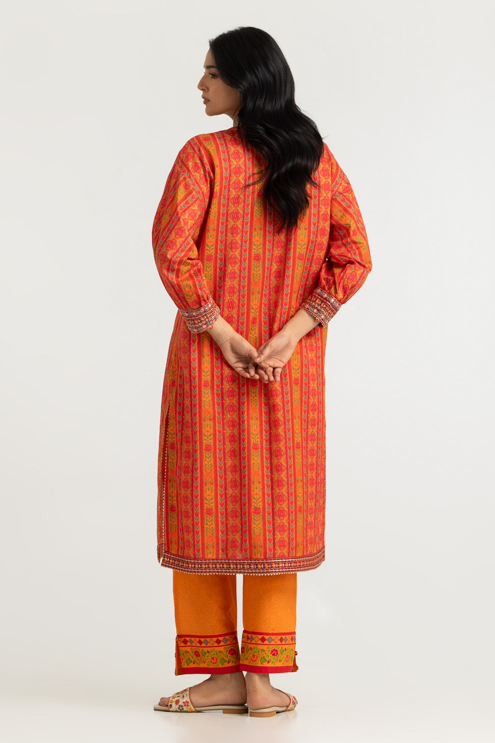 Cambric Printed Co-Ord Set With Embroidered - W-AP-26-487430