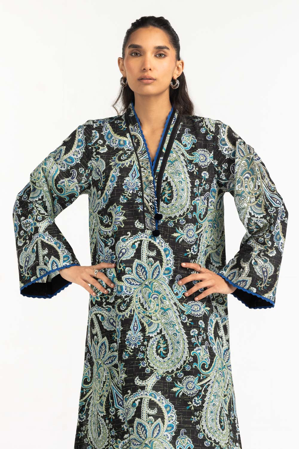 Cambric Printed Long Shirt