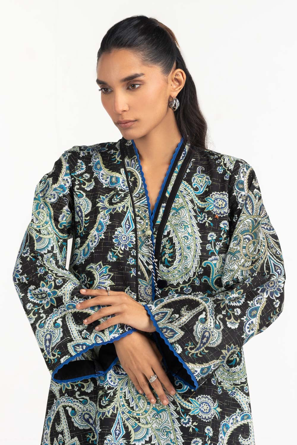 Cambric Printed Long Shirt