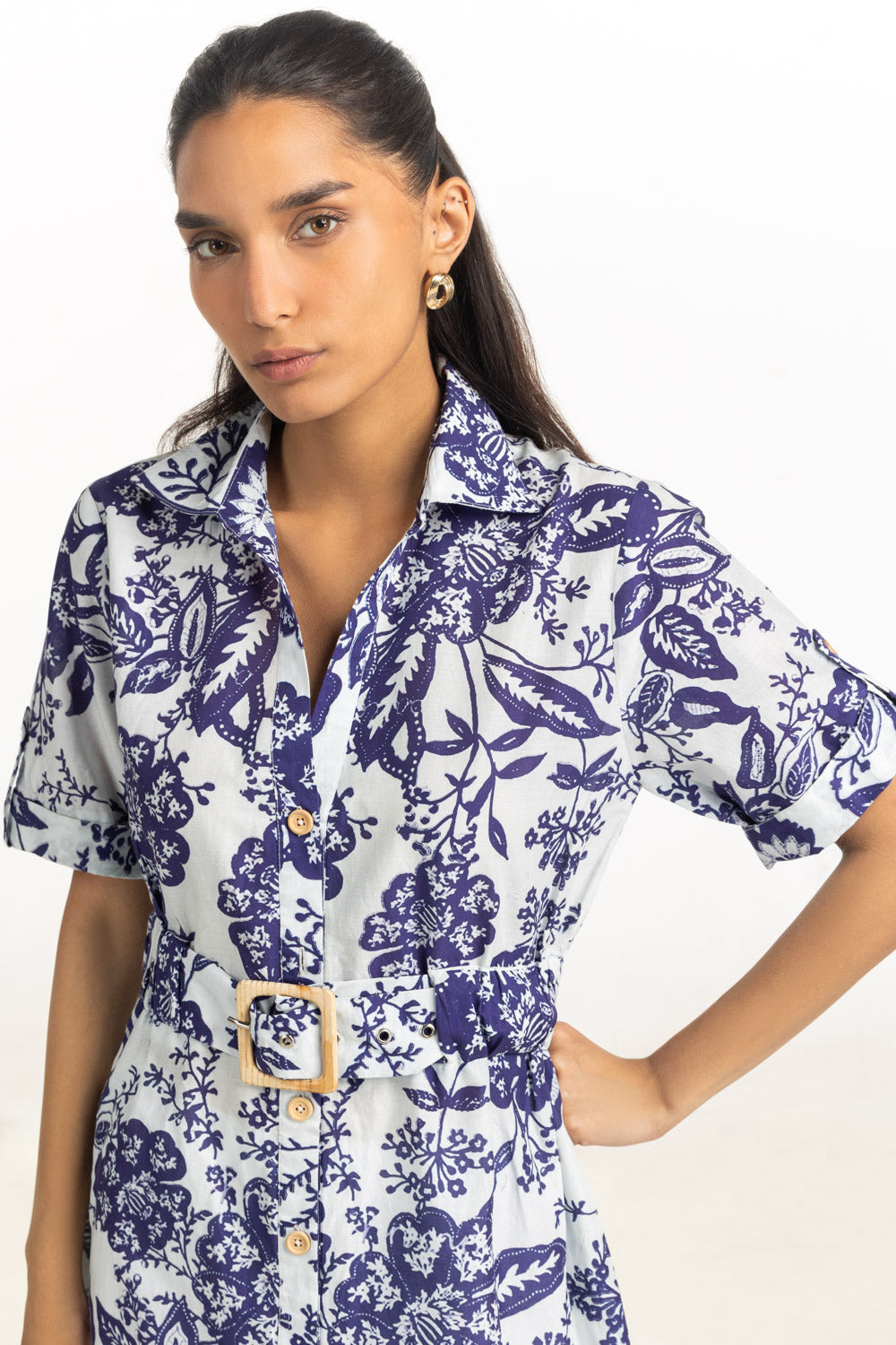 Cambric Printed Long Shirt