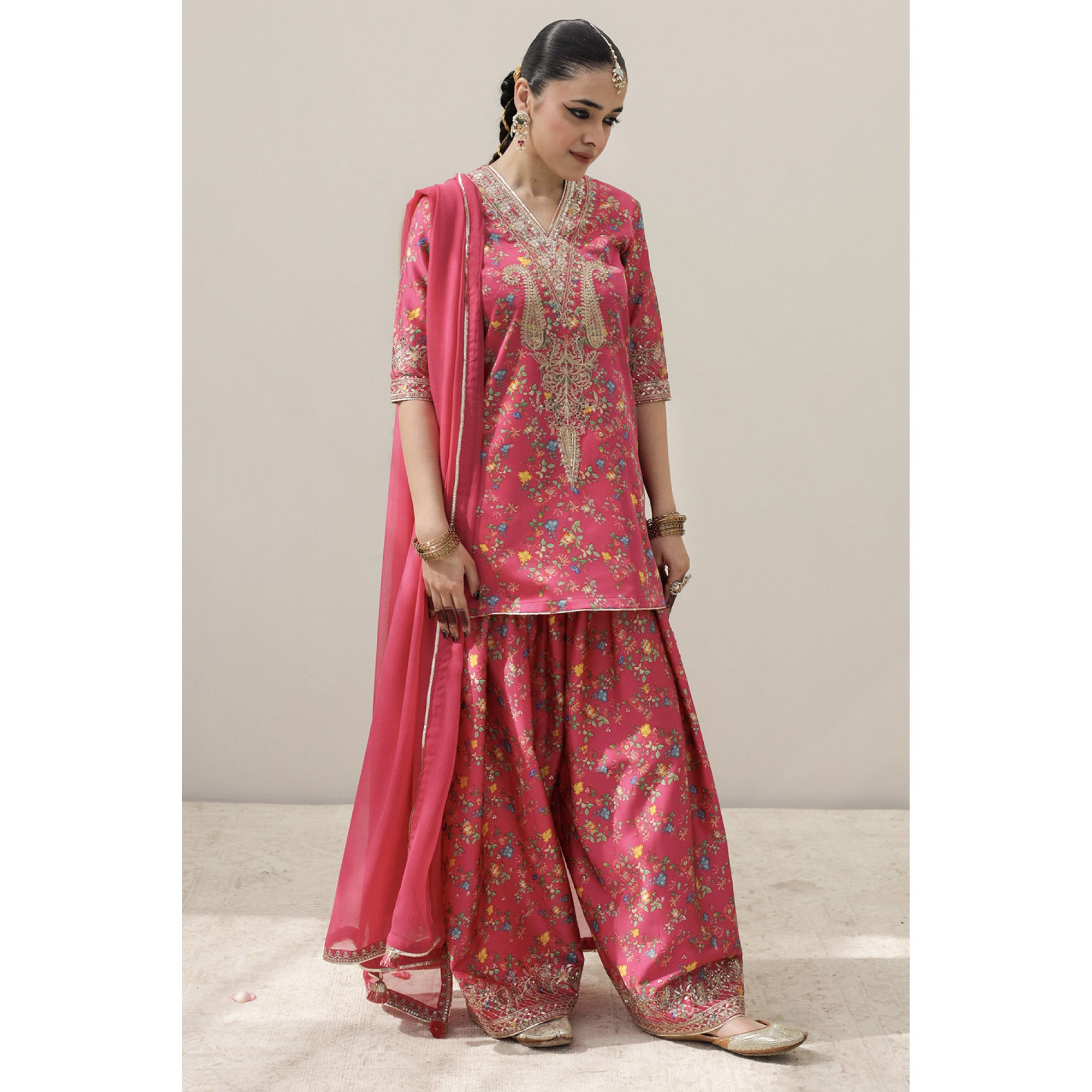 Printed Candy Pink Outfit
