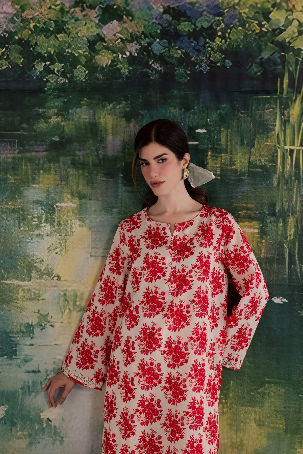 Cardi 2Pc - Printed Lawn Dress