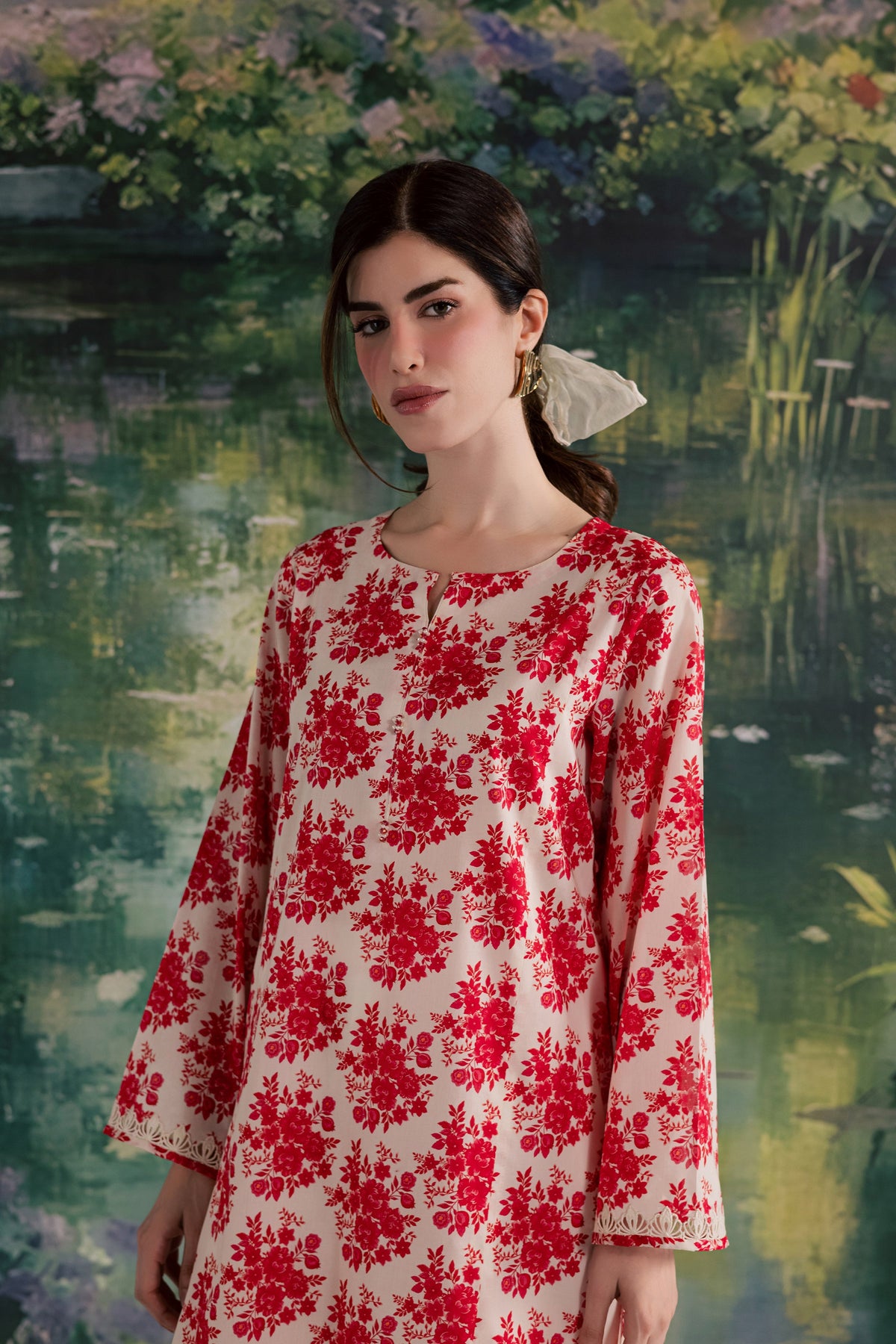 Cardi 2Pc - Printed Lawn Dress