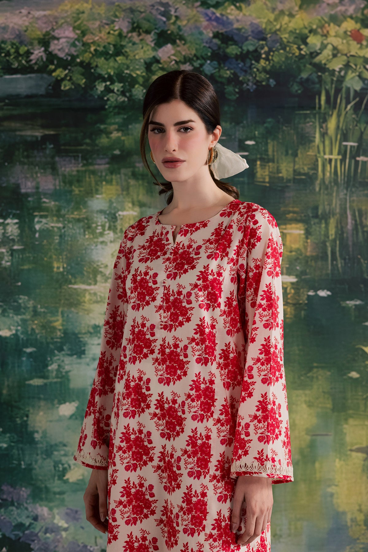 Cardi 2Pc - Printed Lawn Dress