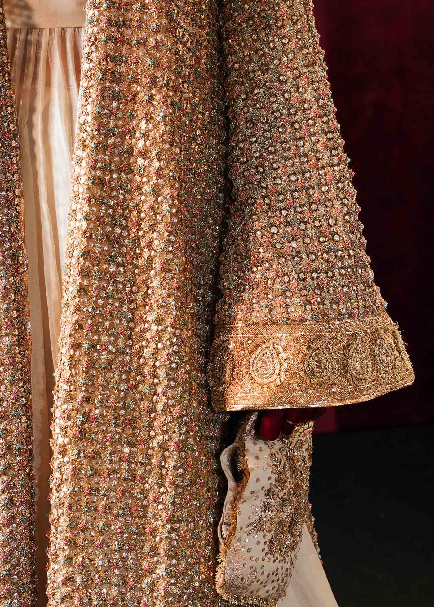 Plain Chiffon Dupatta with Trimmings