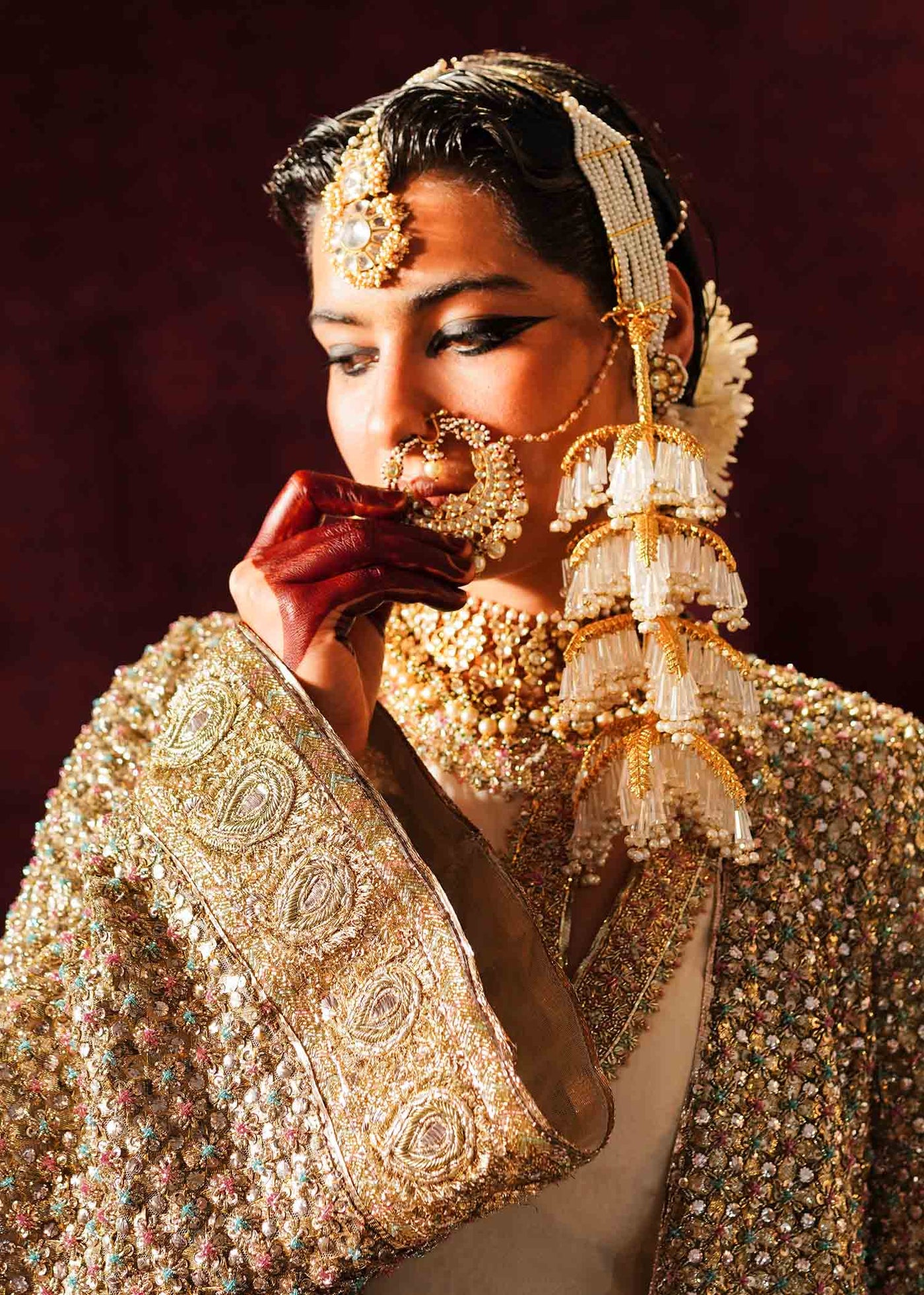 Plain Chiffon Dupatta with Trimmings