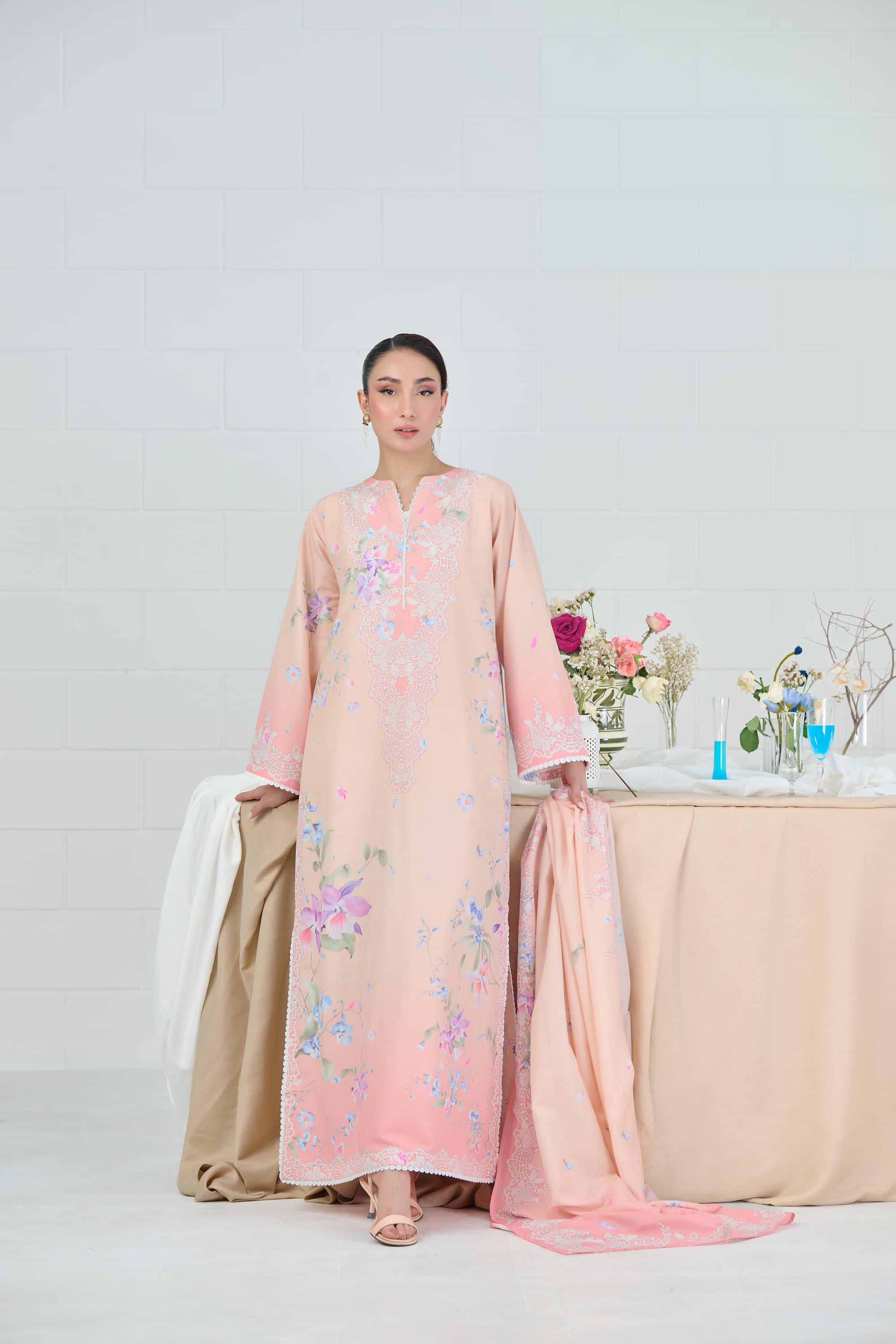 Blush Bloom Kaftaan 2-Piece