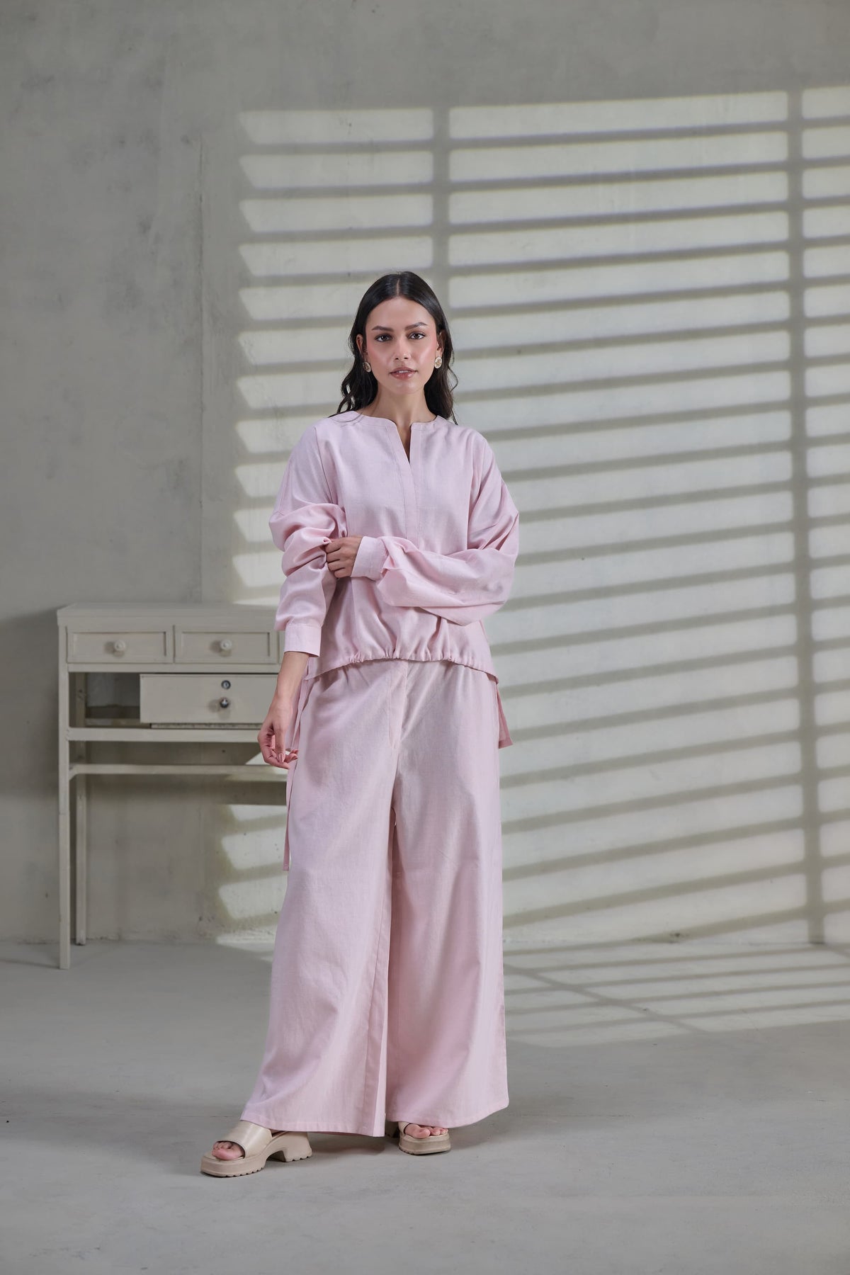 Pink Linen Top