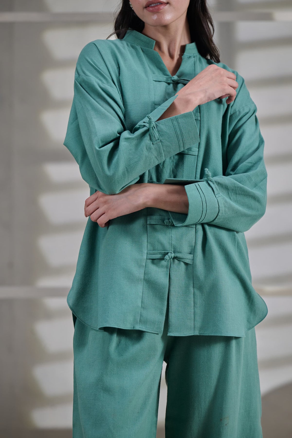 Green Linen Co-ord Set