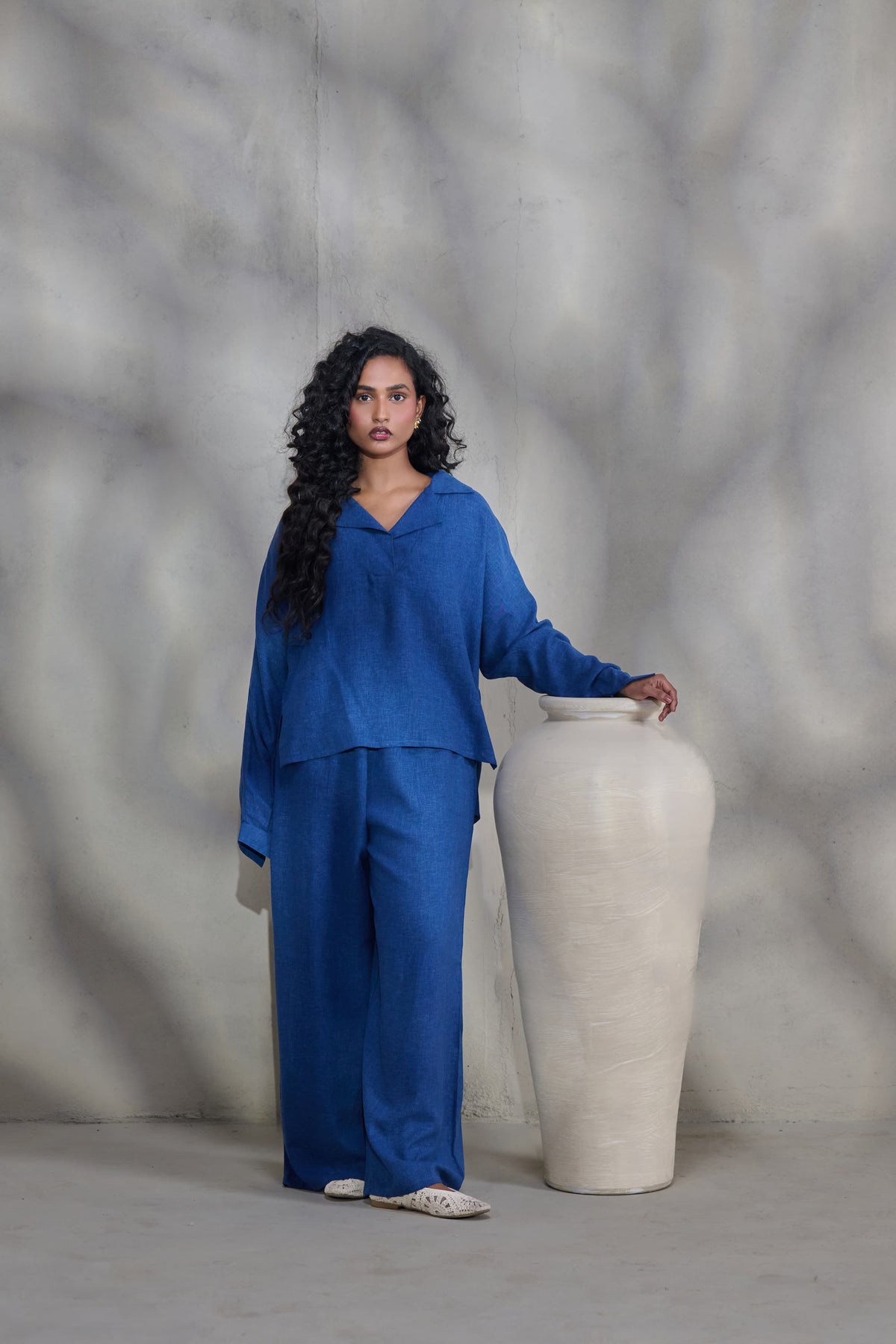 Blue Linen Co-ord Set