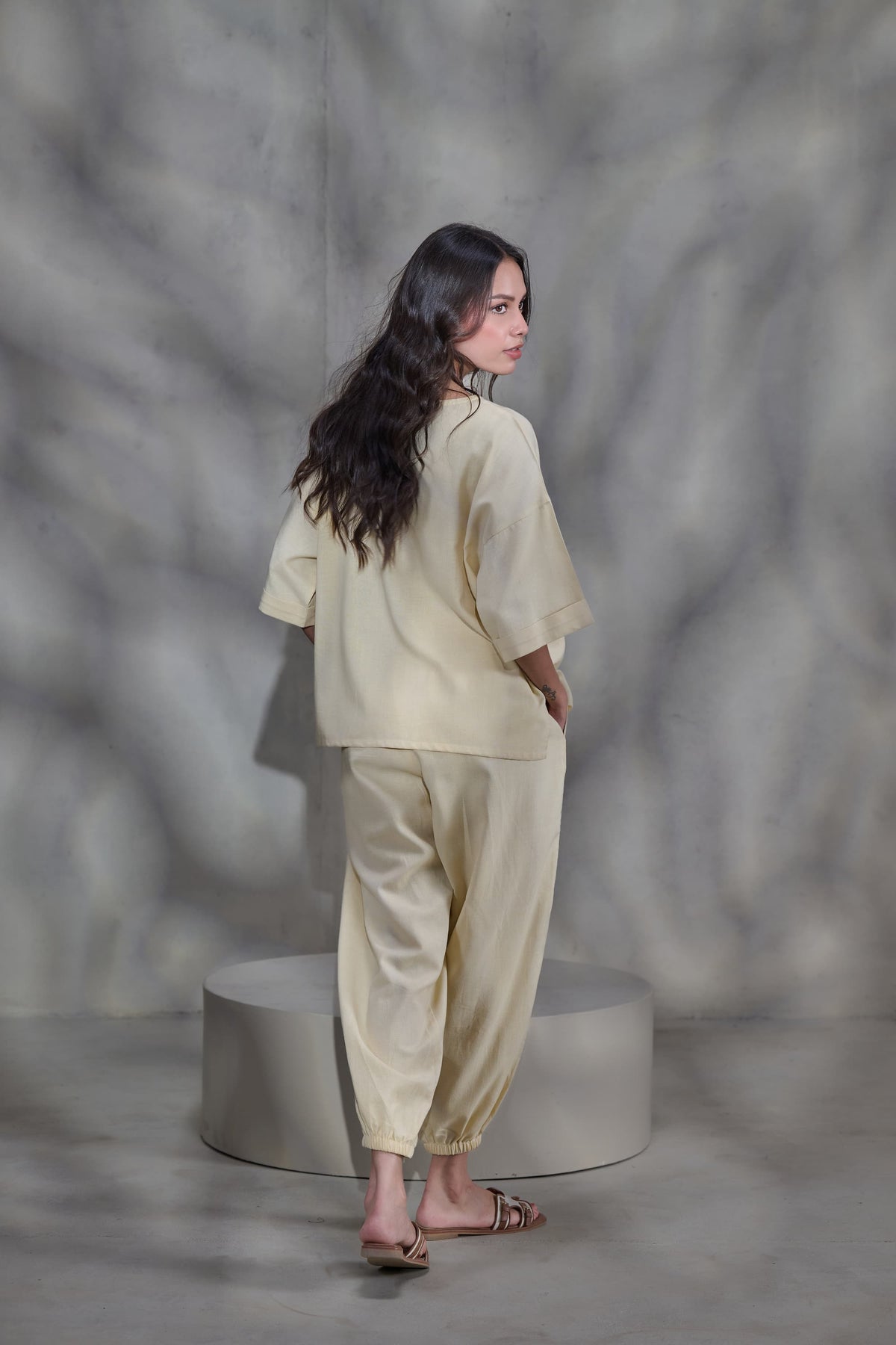 Yellow Linen Co-ord Set