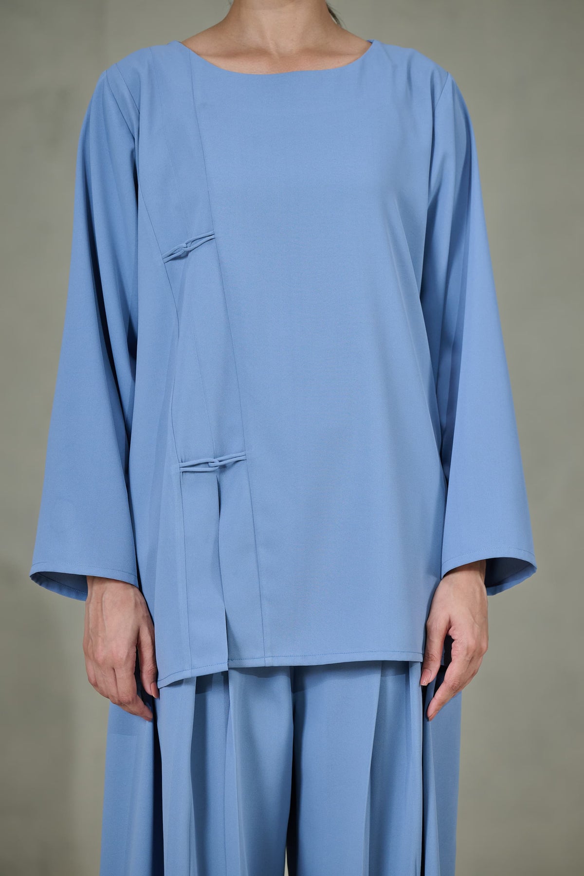 Blue Crepe Co-ord Set