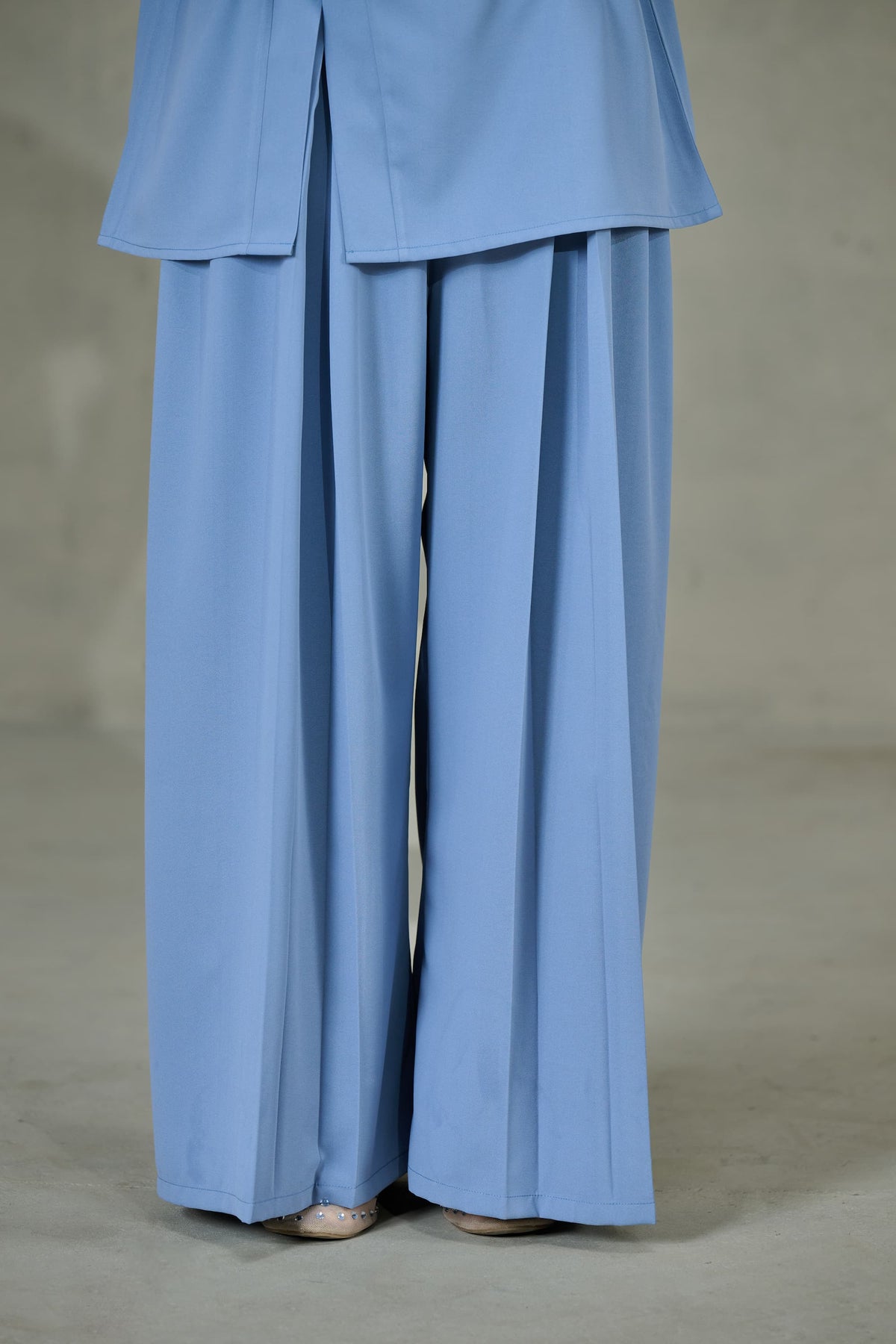 Blue Crepe Co-ord Set