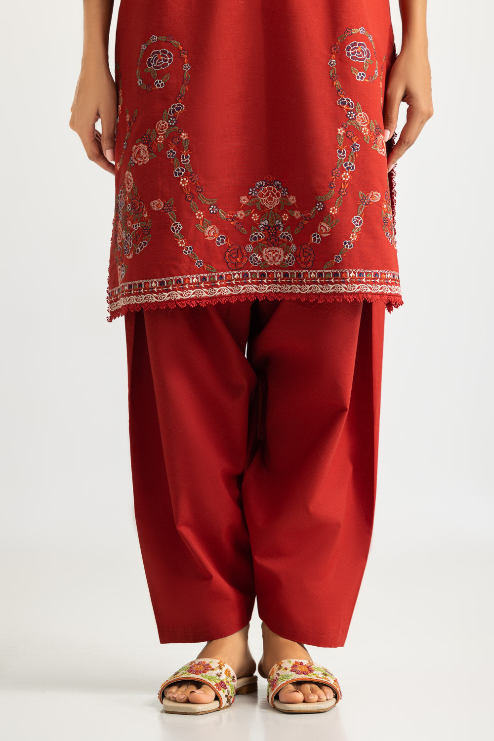 Cotton Bana Dora Embroidered Co-Ord Set