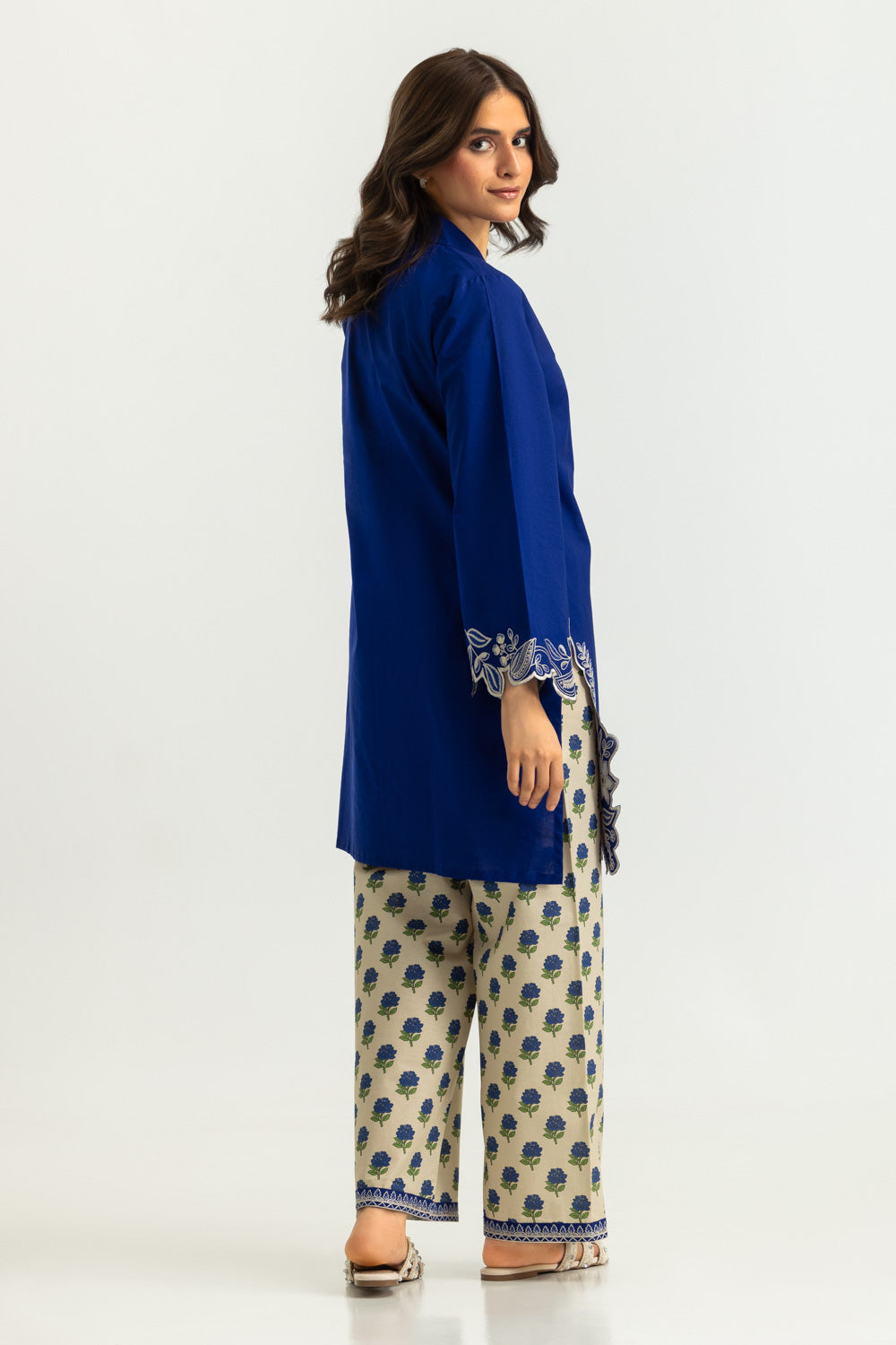 Cotton Bana Dora Printed Co-Ord Set With Embroidered
