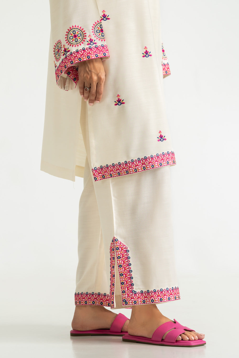 Cotton Viscose Embroidered Co-Ord Set