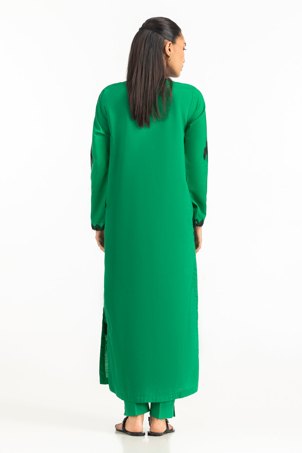 Cotton Viscose Slub Embroidered Co-Ord Set