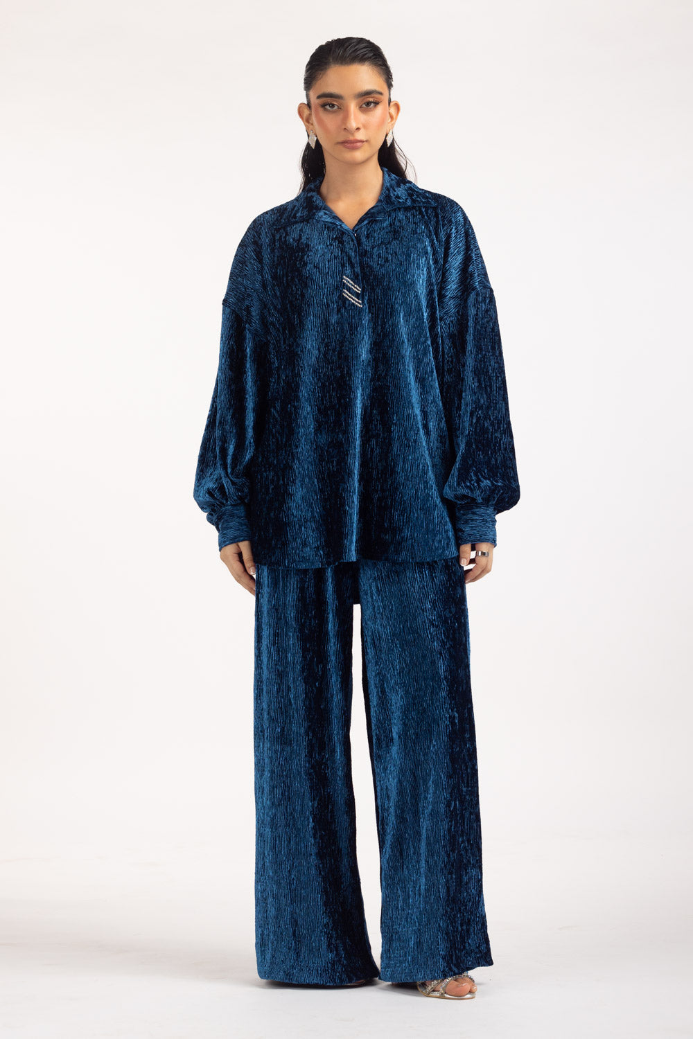 Crinkle Velvet Co-Ord Set IPST-55162