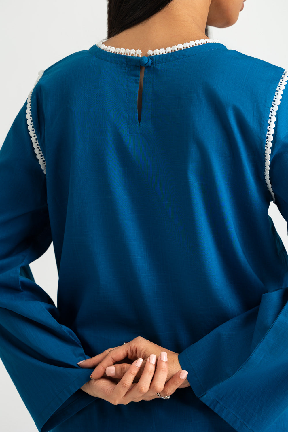 Cross Hatch Dyed Shirt With Printed Trouser