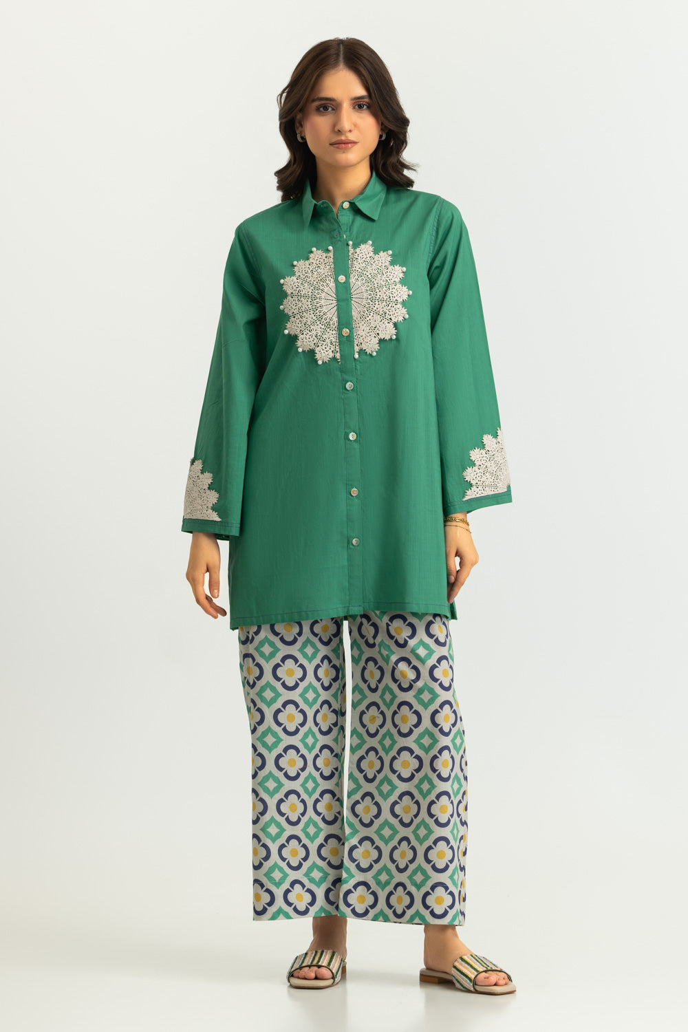 Cross Hatch Embroidered Co-Ord Set