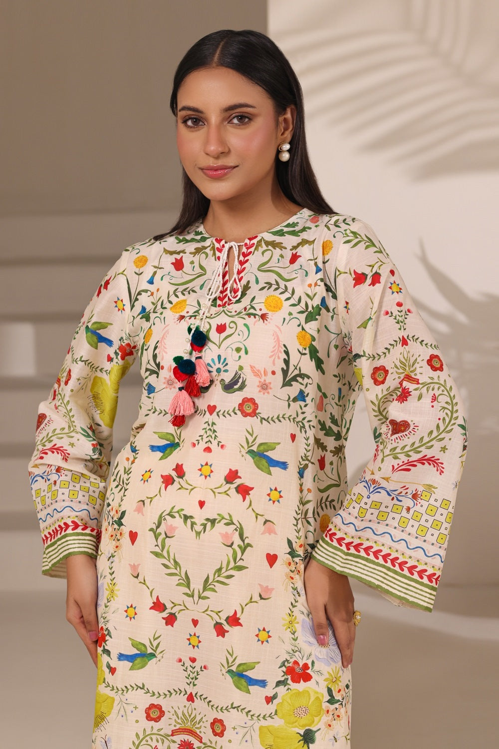 Cross Hatch Printed Co-Ord Set - W-AP-26-468521