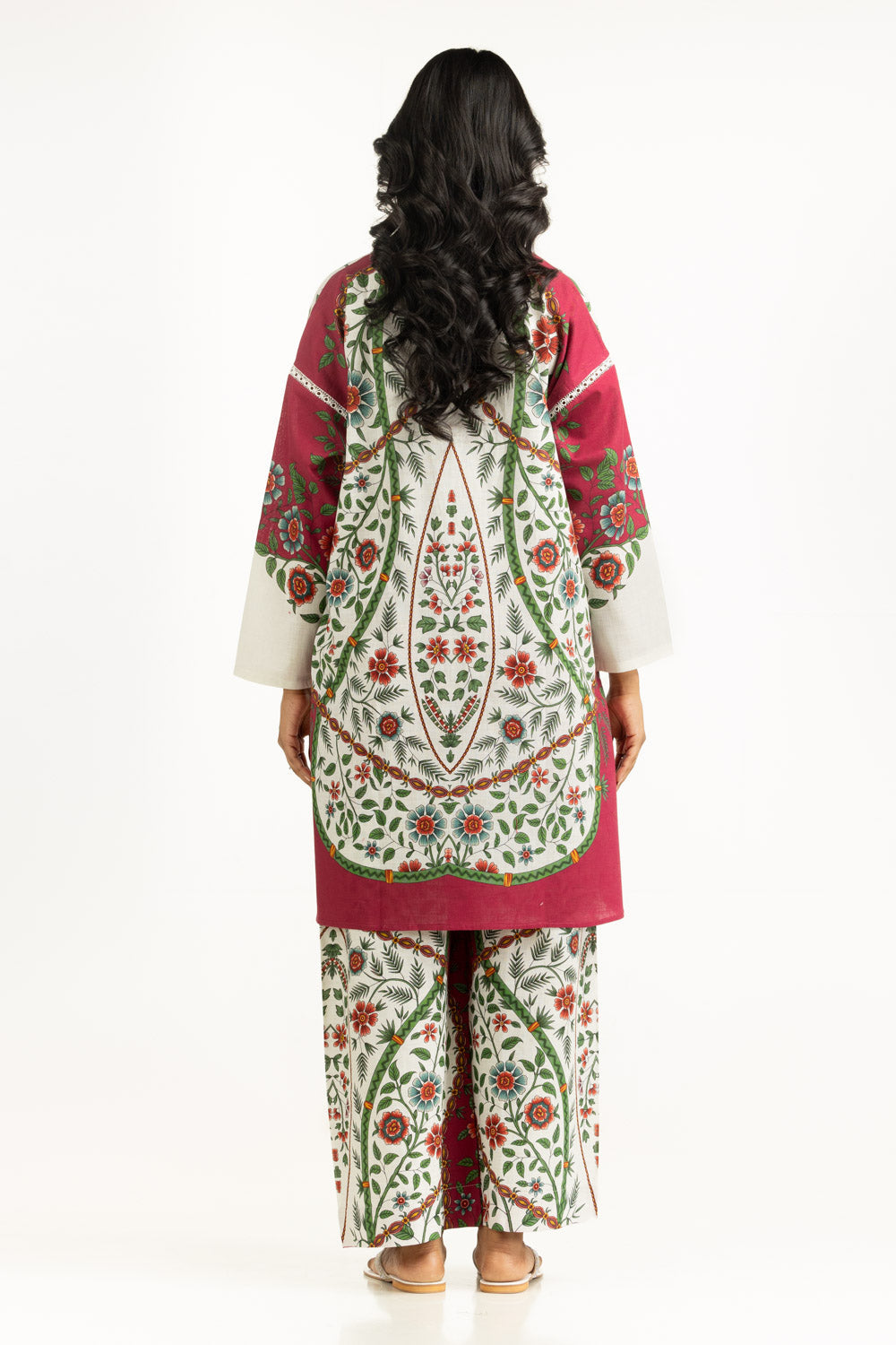 Cross Slub Printed Co-Ord Set