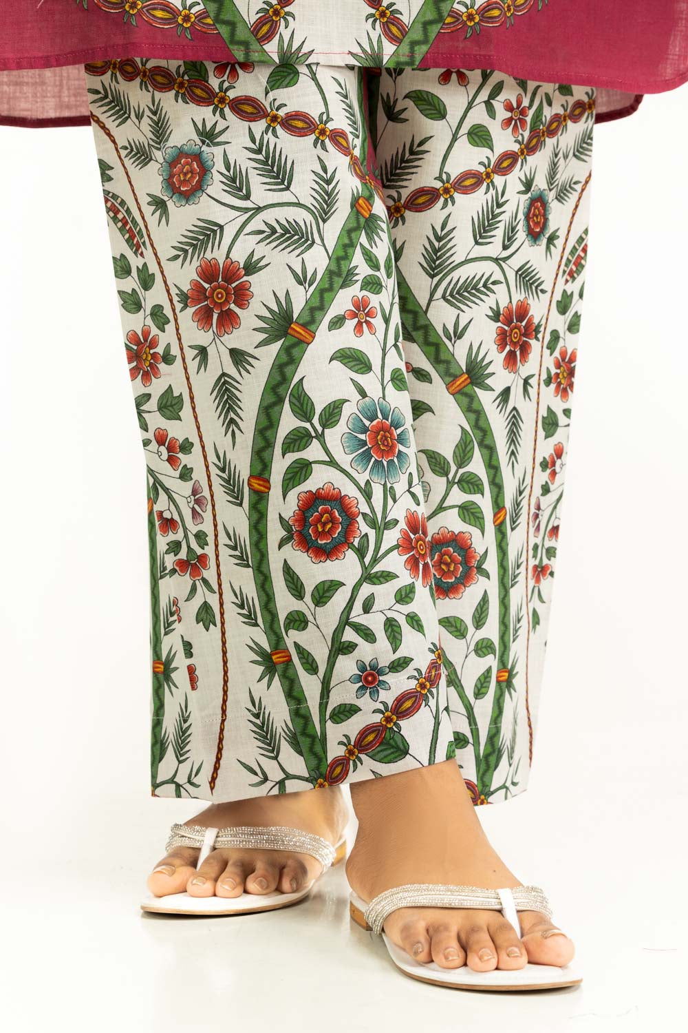 Cross Slub Printed Co-Ord Set