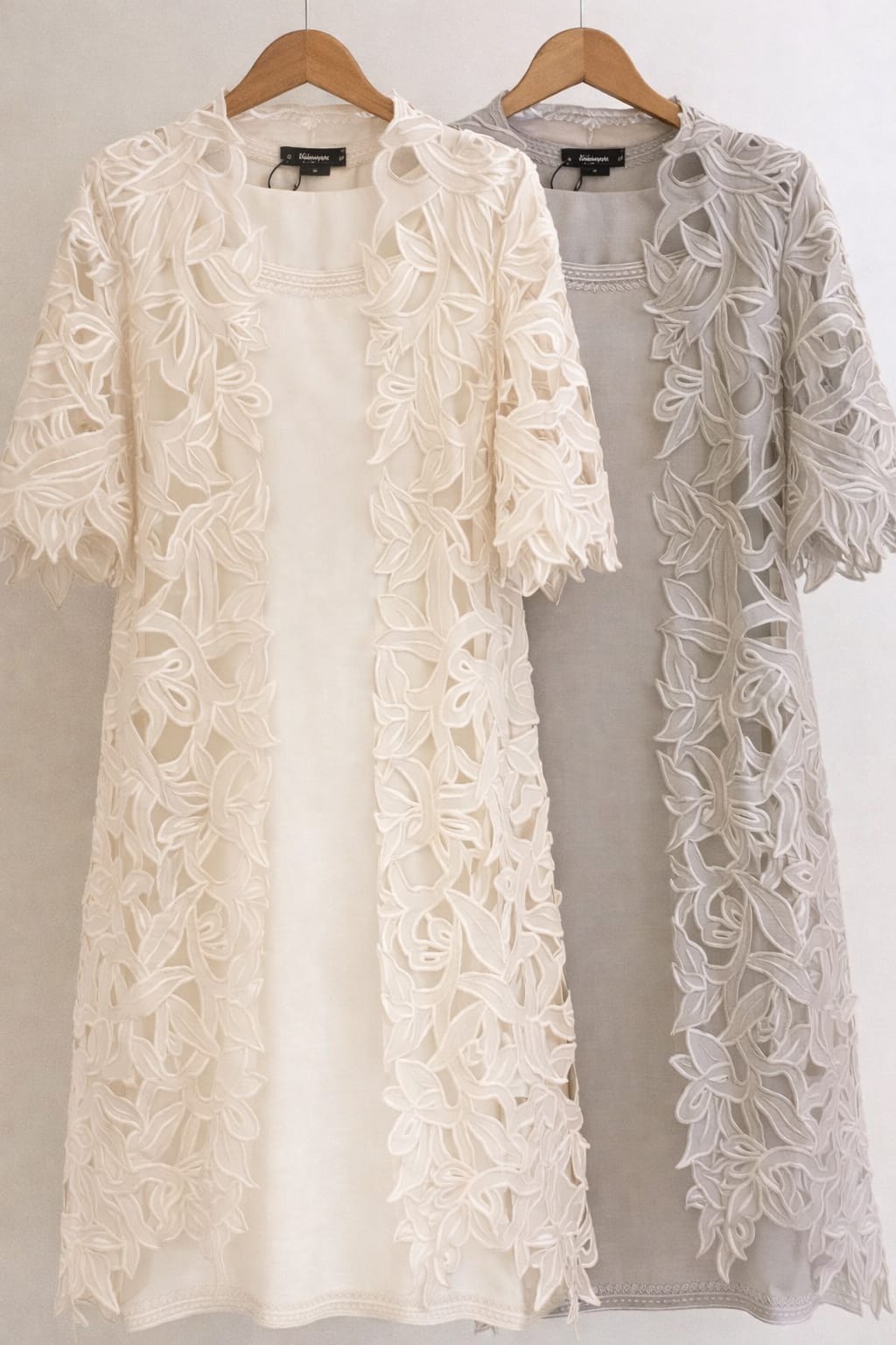 Cutwork Jacket Inner and Pants Off White with sleeves
