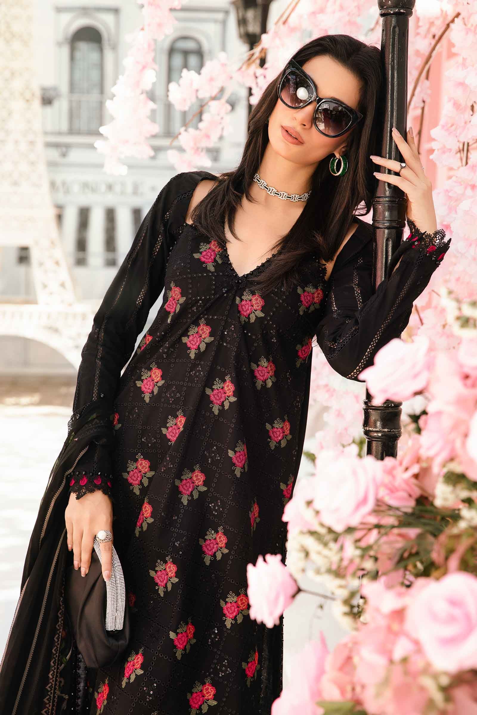 3 Piece Unstitched Embroidered Lawn Suit | MPT-2601-B