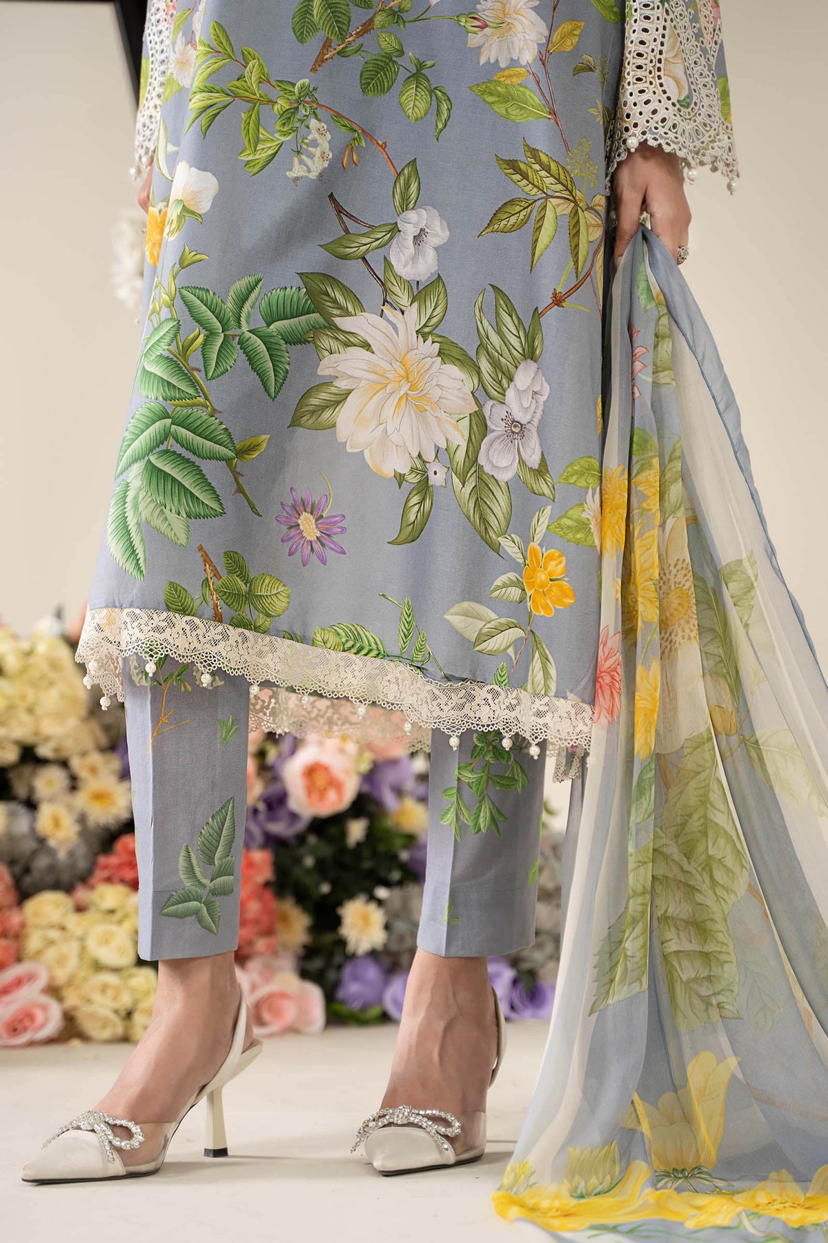 3 Piece Embroidered Lawn Suit | MPS-2604-A