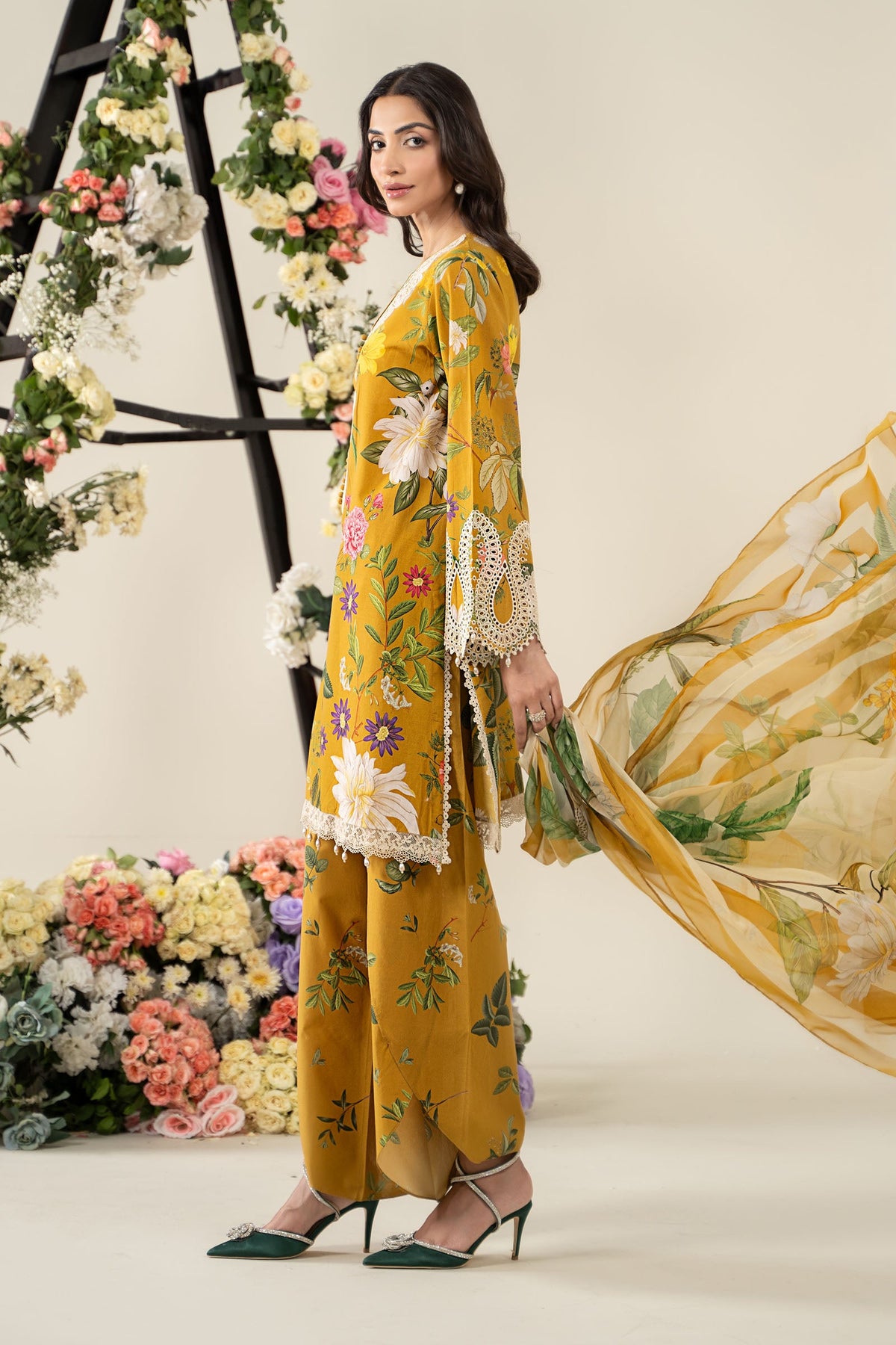 3 Piece Embroidered Lawn Suit | MPS-2604-B