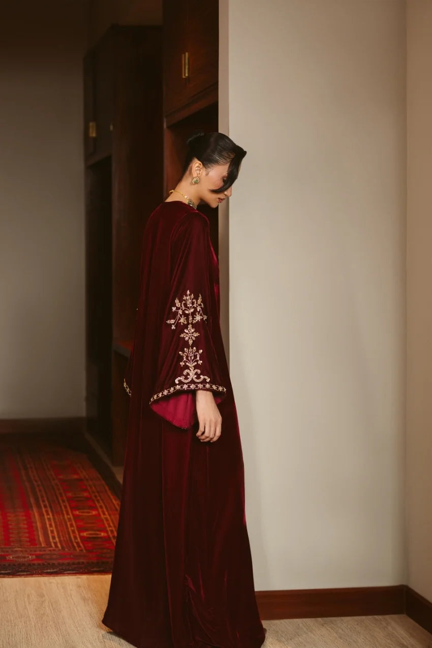 Velvet Rouge Kaftan (D-04)