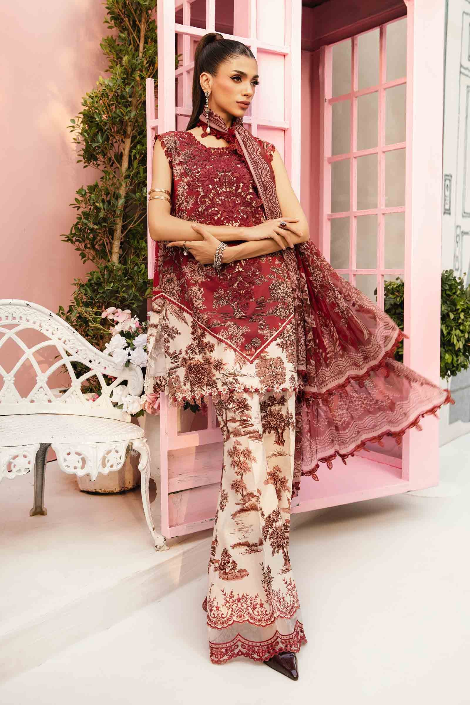 3 Piece Unstitched Embroidered Lawn Suit | MPT-2608-A